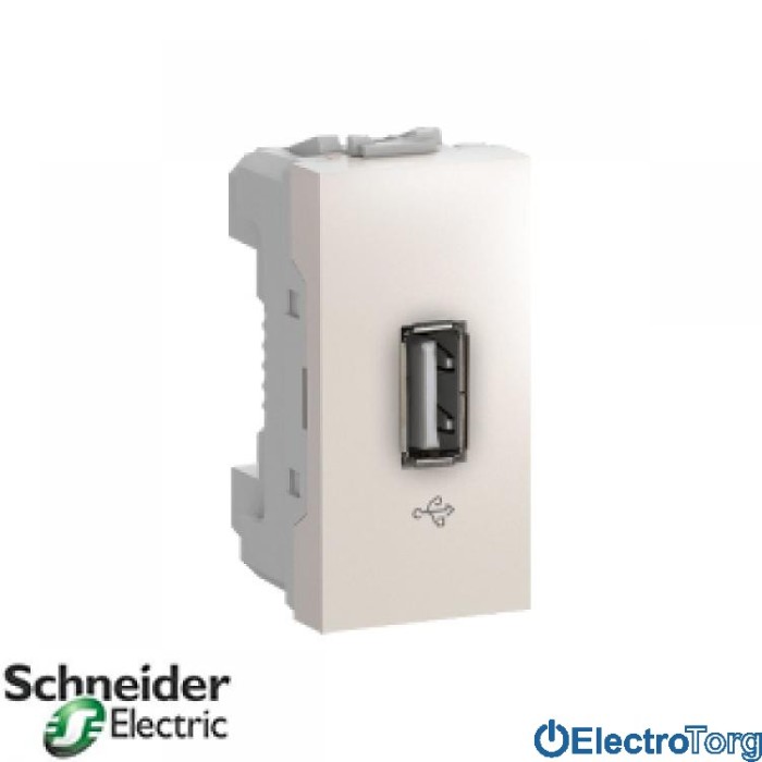USB-розетка слоновая кость Unica Schneider