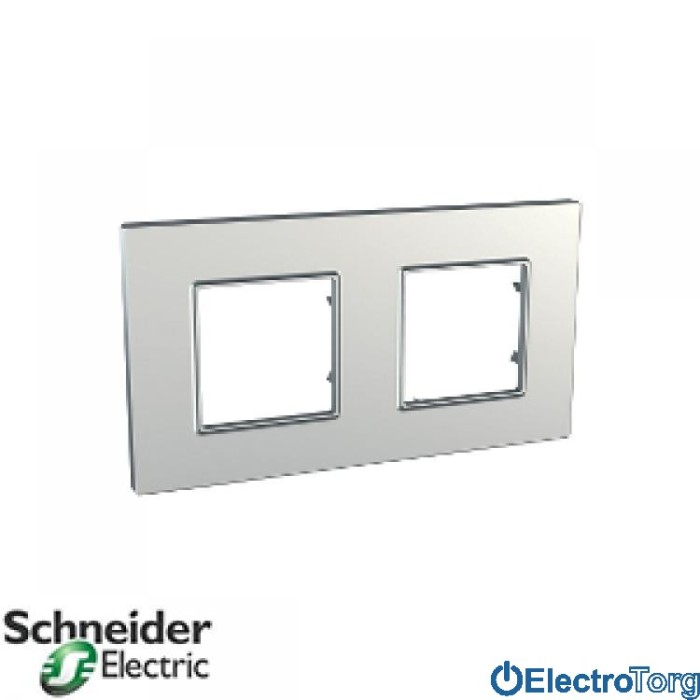 Рамка двойная горизонтальная Unica Quadro Metallized Schneider