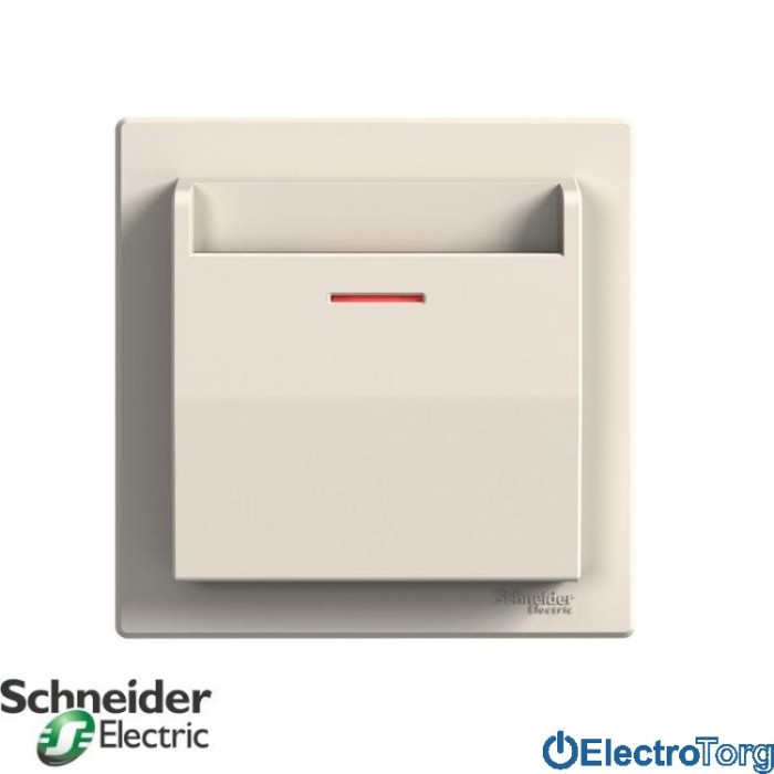 Карточный выключатель  механический кремовый Asfora Schneider Electric (Шнайдер Электрик)