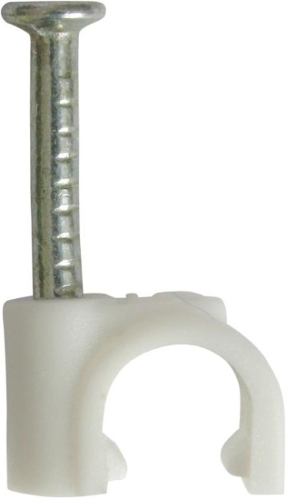 Скоби 20мм круглі, білі, (100шт.)