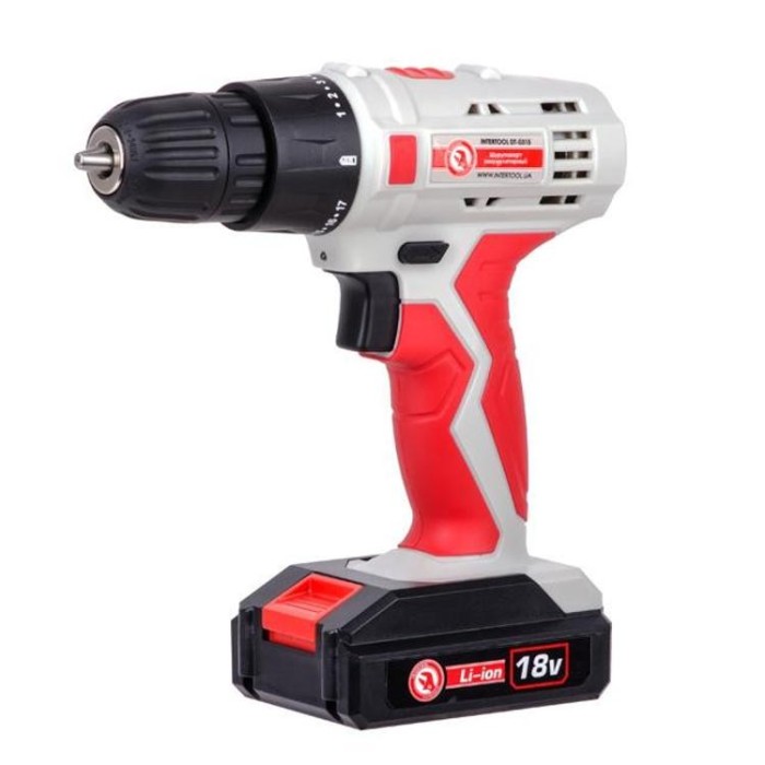 купить купить Дрель-шуруповерт аккумуляторная Li-Ion 18В INTERTOOL DT-0315  
