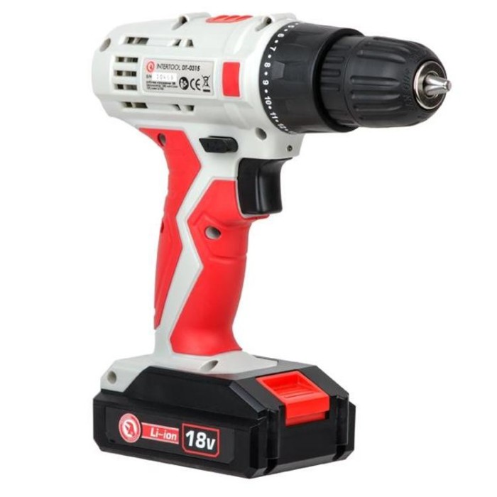 купить купить Дрель-шуруповерт аккумуляторная Li-Ion 18В INTERTOOL DT-0315  