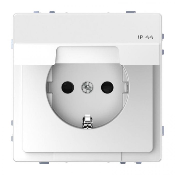 купить купить Розетка 16А с з/к и крышкой IP44 белый лотос Merten D-Life Schneider Electric (Шнайдер Электрик)  