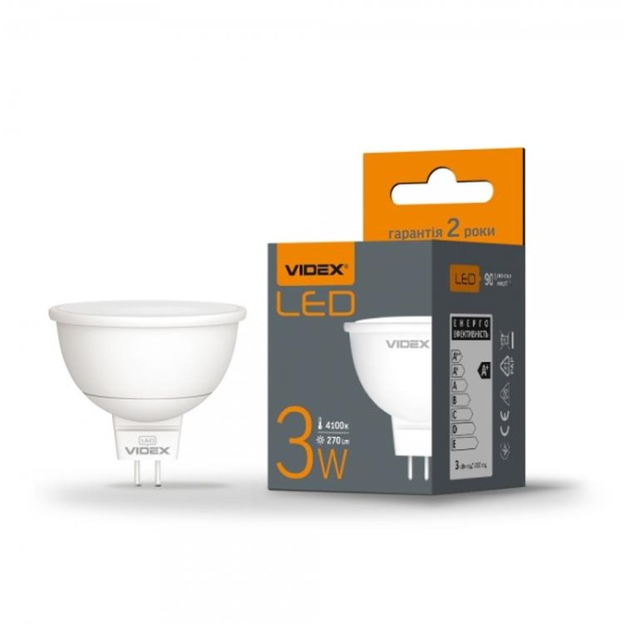 купить купить LED лампа MR16e 3W GU5.3 4100K VIDEX  