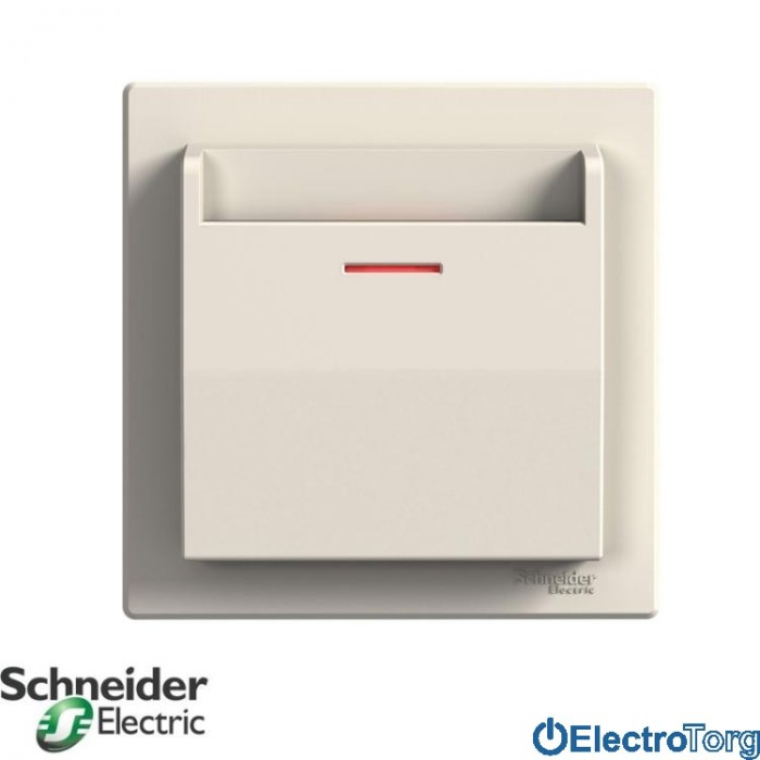 Карточный выключатель  электронный кремовый Asfora Schneider Electric (Шнайдер Электрик)
