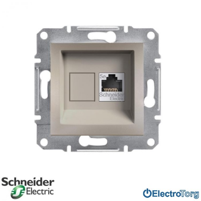купить купить Розетка RJ45 компьютерная Кат.5e STP одинарная бронза Asfora Schneider Electric (Шнайдер Электрик)  