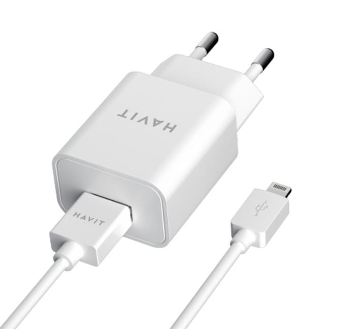 купить купить Зарядний пристрій HAVIT HV-ST112 USB з кабелем Lightning  