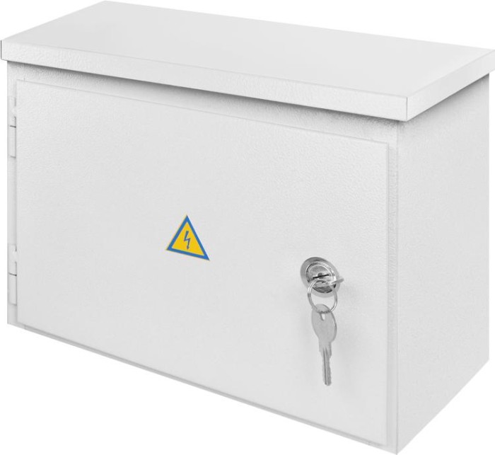 Корпус e.mbox.stand.n.12.z металлический, под 12мод., герметический IP54, навесной, с замком E.NEXT