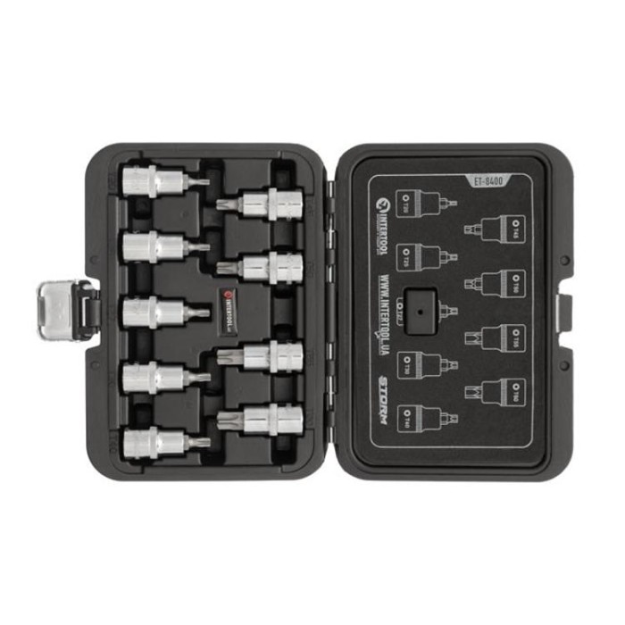 купить купить Набор бит TORX 1/2&quot;T20-T60, 55мм, S2, STORM INTERTOOL ET-8400  