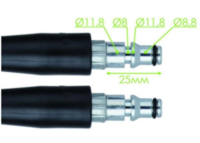 купить купить Шланг высокого давления 10м, к мойкам DT-1502/DT-1503/1504/1508/1515/1517/WT-1509, макс. 200бар INTERTOOL DT-1560  