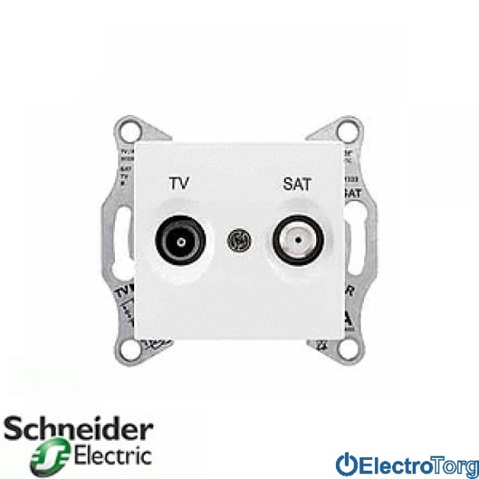 TV/SAT розетка проходная 8Дб белая Sedna Schneider Electric (Шнайдер Электрик)