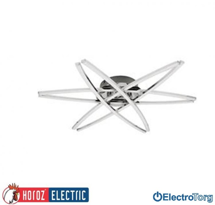 Люстра &amp;quot;AVALON&amp;quot; SMD LED 35W 4000K хром 2100Lm 110-240V Horoz Electric (Хороз Электрик)