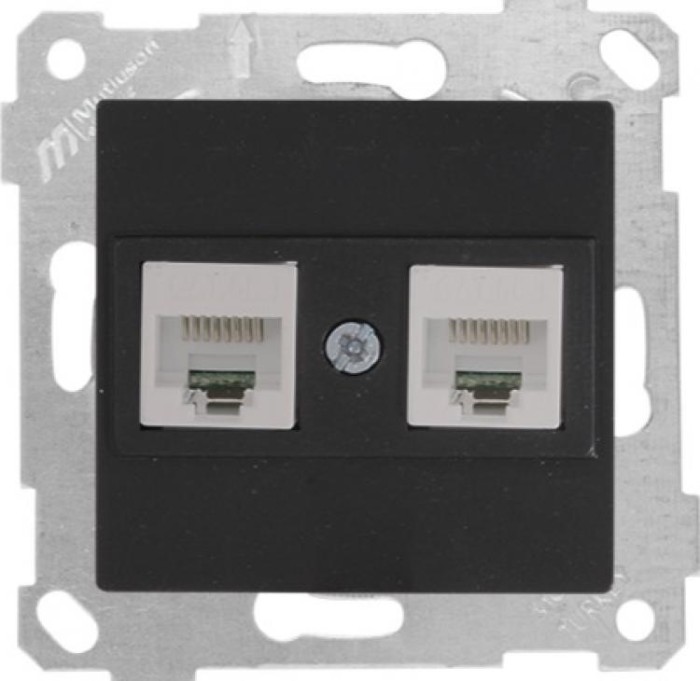 купить купить Розетка компьютерная двойная 2*RJ45 Cat6 RITA MUTLUSAN черный  