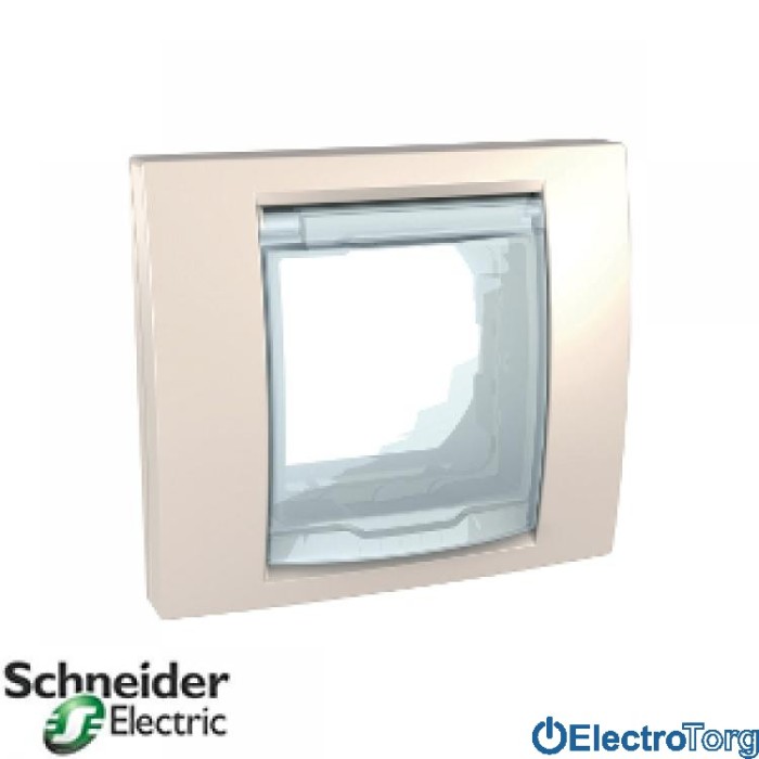 Рамка одинарная с крышкой IP44 Unica Plus Schneider