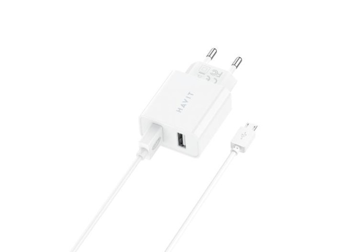 купить купить Зарядний пристрій HAVIT HV-ST114 2USB з Micro USB кабелем  