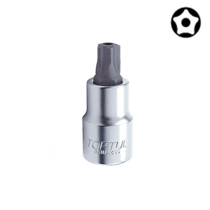 купить купить Головка с насадкой 5-гранной TOPTUL TORX T20 37мм 1/4&quot; с отверстием BCNA0820  