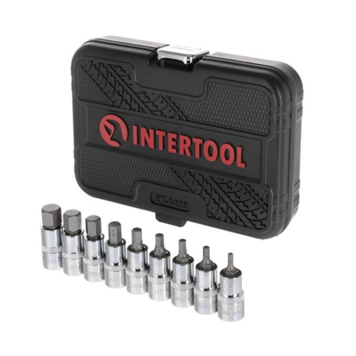 купить купить Набор бит HEX 1/2&quot;4-17, 55мм, S2, STORM INTERTOOL ET-8405  