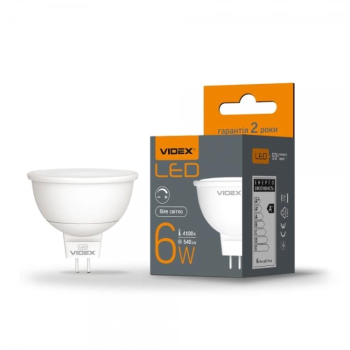 купить купить LED лампа MR16еD 6W GU5.3 4100K диммерная VIDEX  