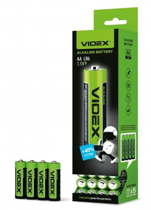 купить купить Батарейка лужна Videx LR6/AA 4шт SHRINK  