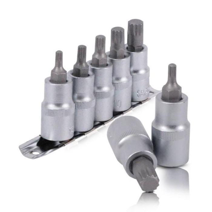 купить купить Набор сплайнов на планке М5,6,8,10,12-1/2&quot;, 5ед. INTERTOOL HT-1850  
