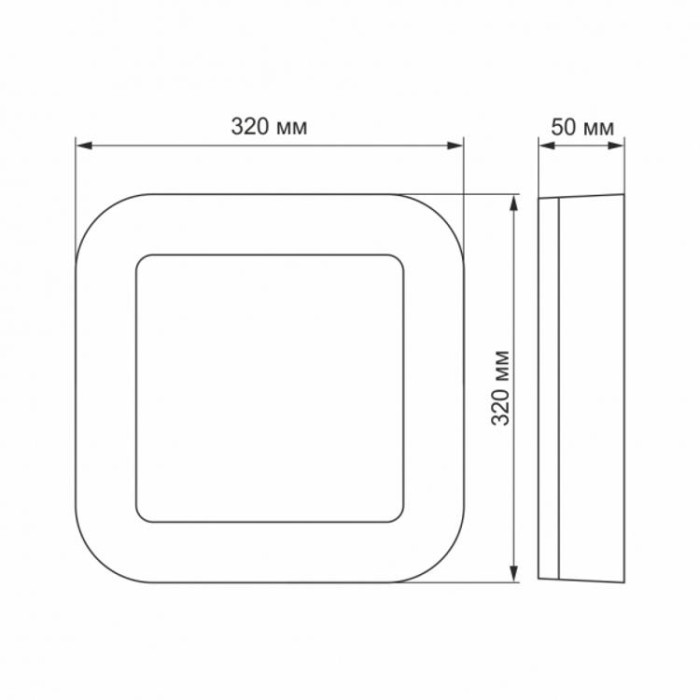 купить купить LED светильник ART IP65 квадратный 30W 5000K VIDEX  