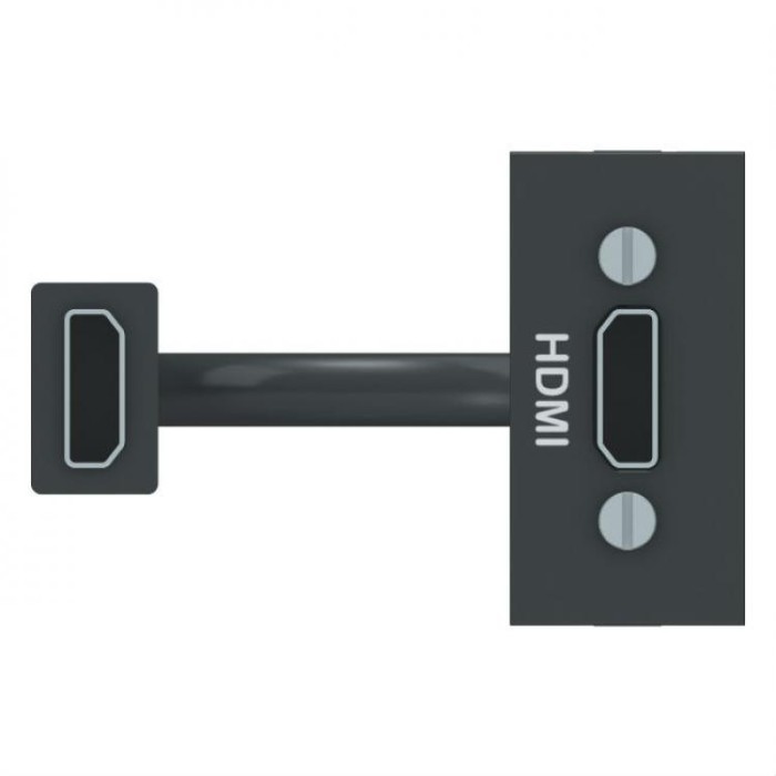 купить купить Розетка HDMI 1 модуль антрацит Unica New Schneider Electric (Шнайдер Электрик)  