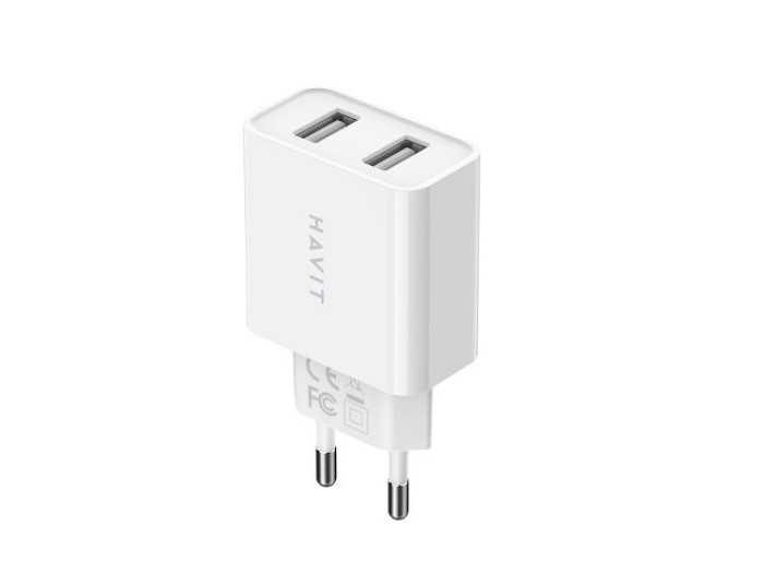 купить купить Зарядний пристрій HAVIT HV-ST115 2USB з кабелем Lightning  