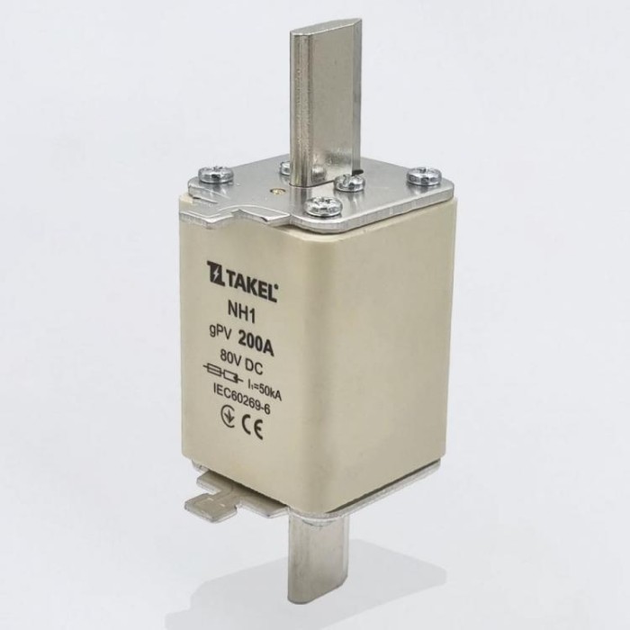 Плавка вставка запобіжника NH1 200А 80V DC TAKEL