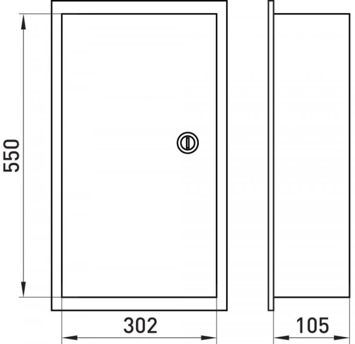 Корпус e.mbox.stand.w.48.z металлический, под 48 мод., встраиваемый, с замком E.NEXT