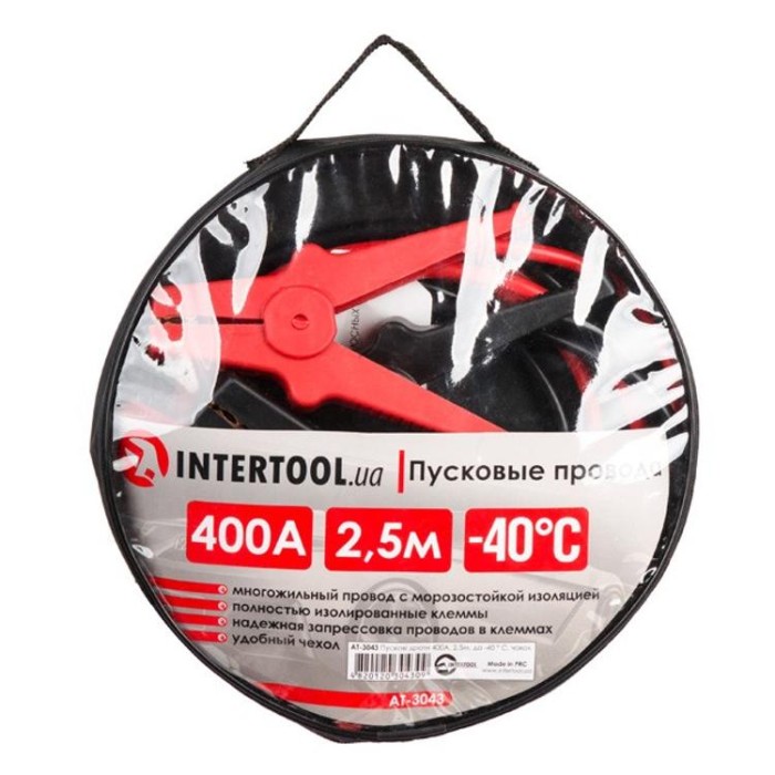 купить купить Пусковые провода 400А, 2.5м, до -40°C, чехол INTERTOOL AT-3043  