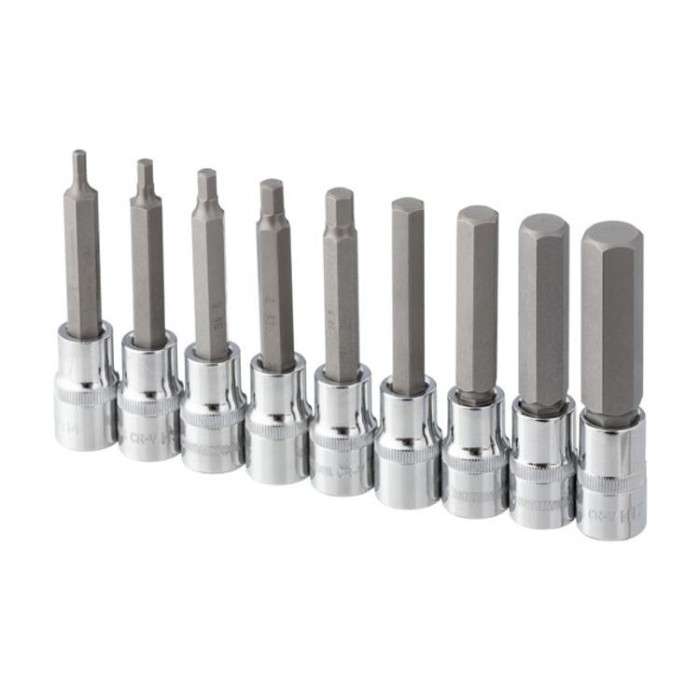 купить купить Набор бит HEX 1/2&quot;4-17, 100мм, S2, STORM INTERTOOL ET-8406  
