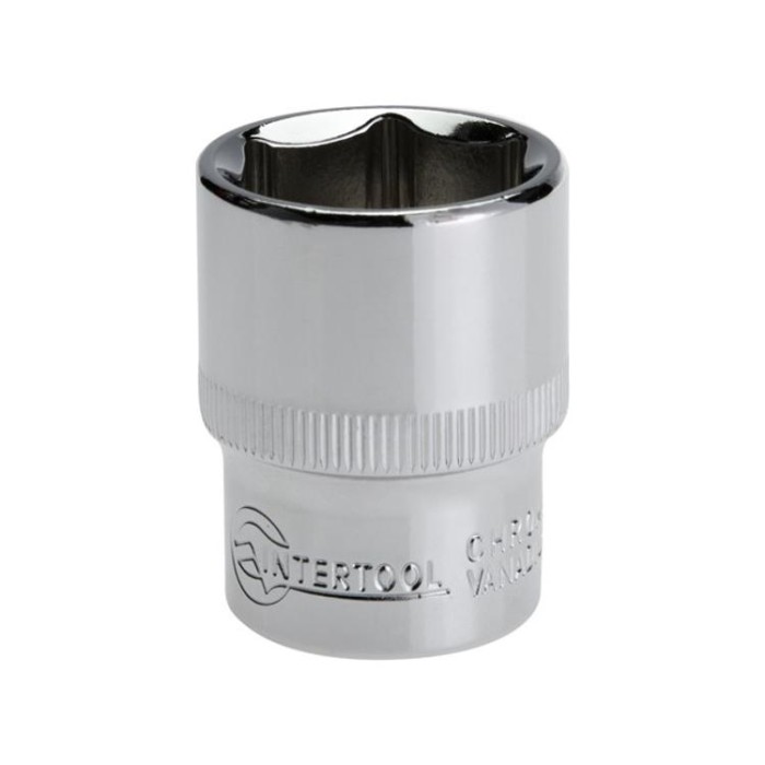 купить купить Головка шестигранная 1/2&quot;, 23мм*38мм, Cr-V INTERTOOL ET-0023  