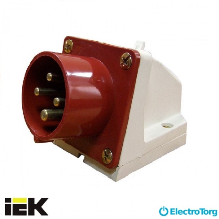 купить купить Вилка 524 стац.3Р+РЕ 32А 380В IP44 ИЭК(IEK)  