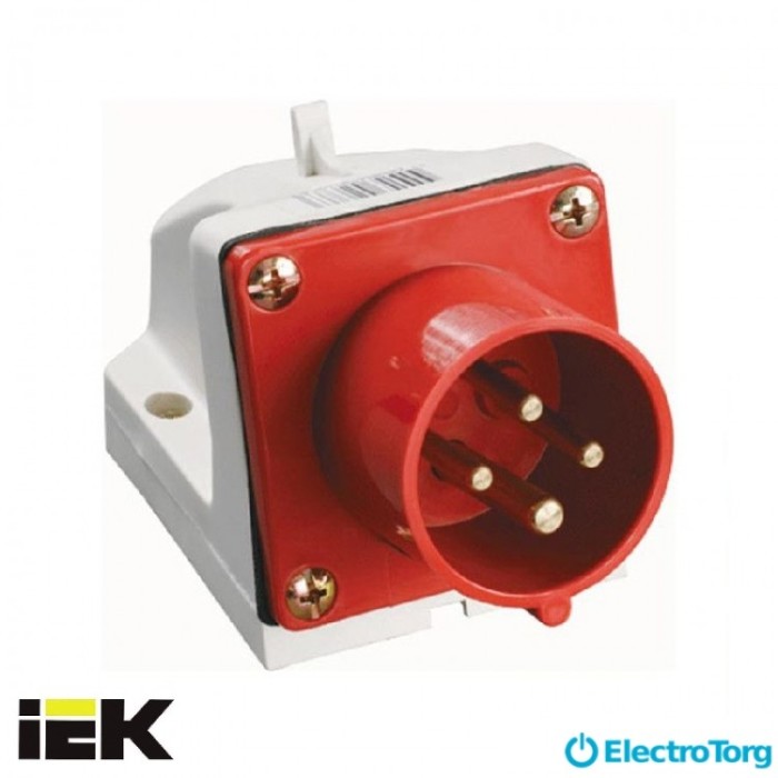 купить купить Вилка 524 стац.3Р+РЕ 32А 380В IP44 ИЭК(IEK)  