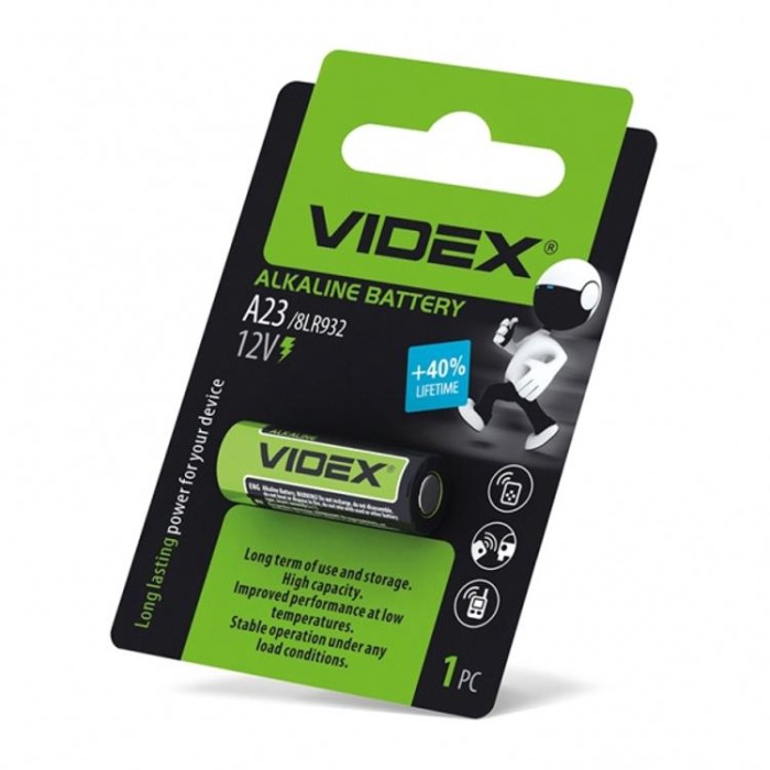 купить купить Батарейка лужна Videx А23/Е23А 1шт BLISTER CARD  