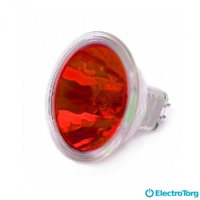 купить купить Лампа галогеновая JCDR 50 Вт красная Delux   