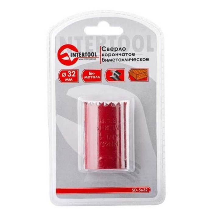 купить купить Коронка по металлу биметаллическая 32 мм INTERTOOL SD-5632  