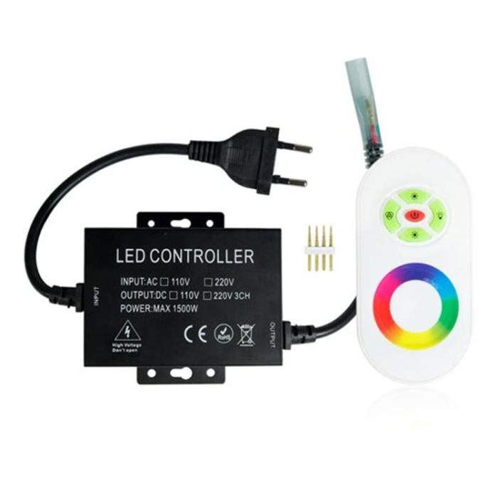 купить купить Контроллер RGB 220В OEM 1500W-RF-5 кнопок  