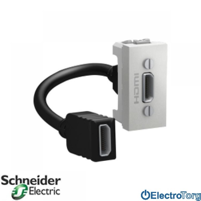 Коннектор HDMI Type A алюминиевый Unica Schneider