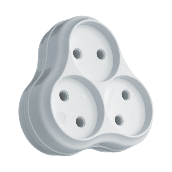 Розгалужувач б/з, 3 гнiзда, круглий, 16А (РВ16 - 031)