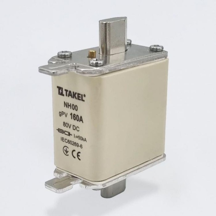 Плавка вставка запобіжника NH00 160А 80V DC TAKEL